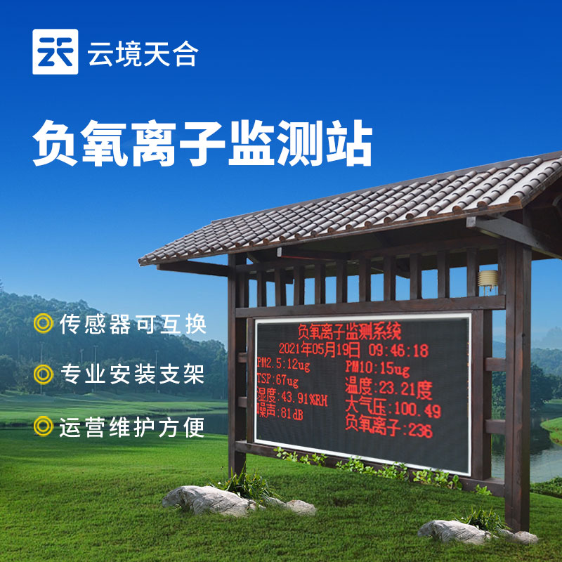 防腐木負(fù)氧離子監(jiān)測站，兼顧美觀性與耐用性